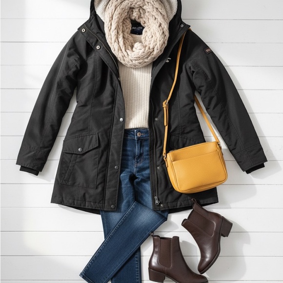 Superdry Jackets & Blazers - Hollister California All Weather Jacket - Black Sherpa Lining -Size S